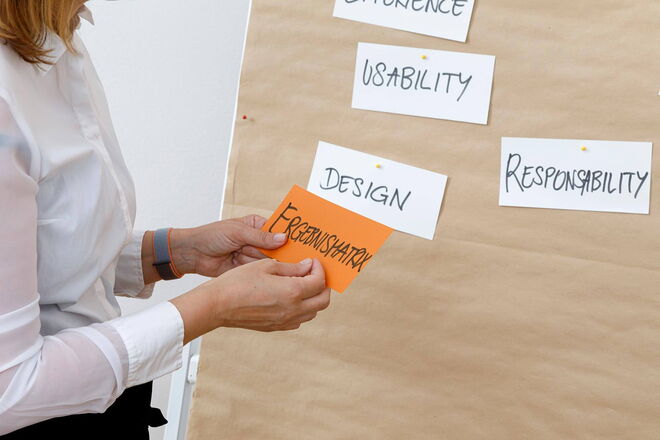 Szene Ideengenerierung im moderierten Workshop