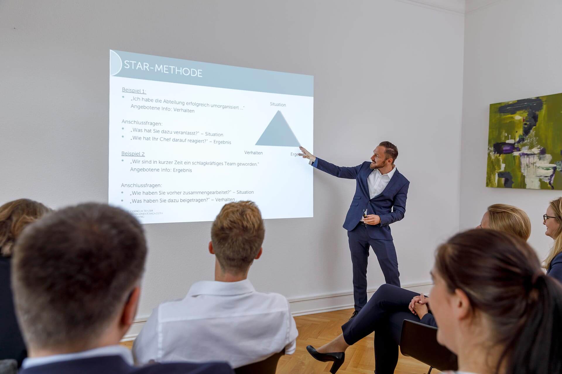 Vortragsszene im Beobachtertraining - qualitative Schulung
