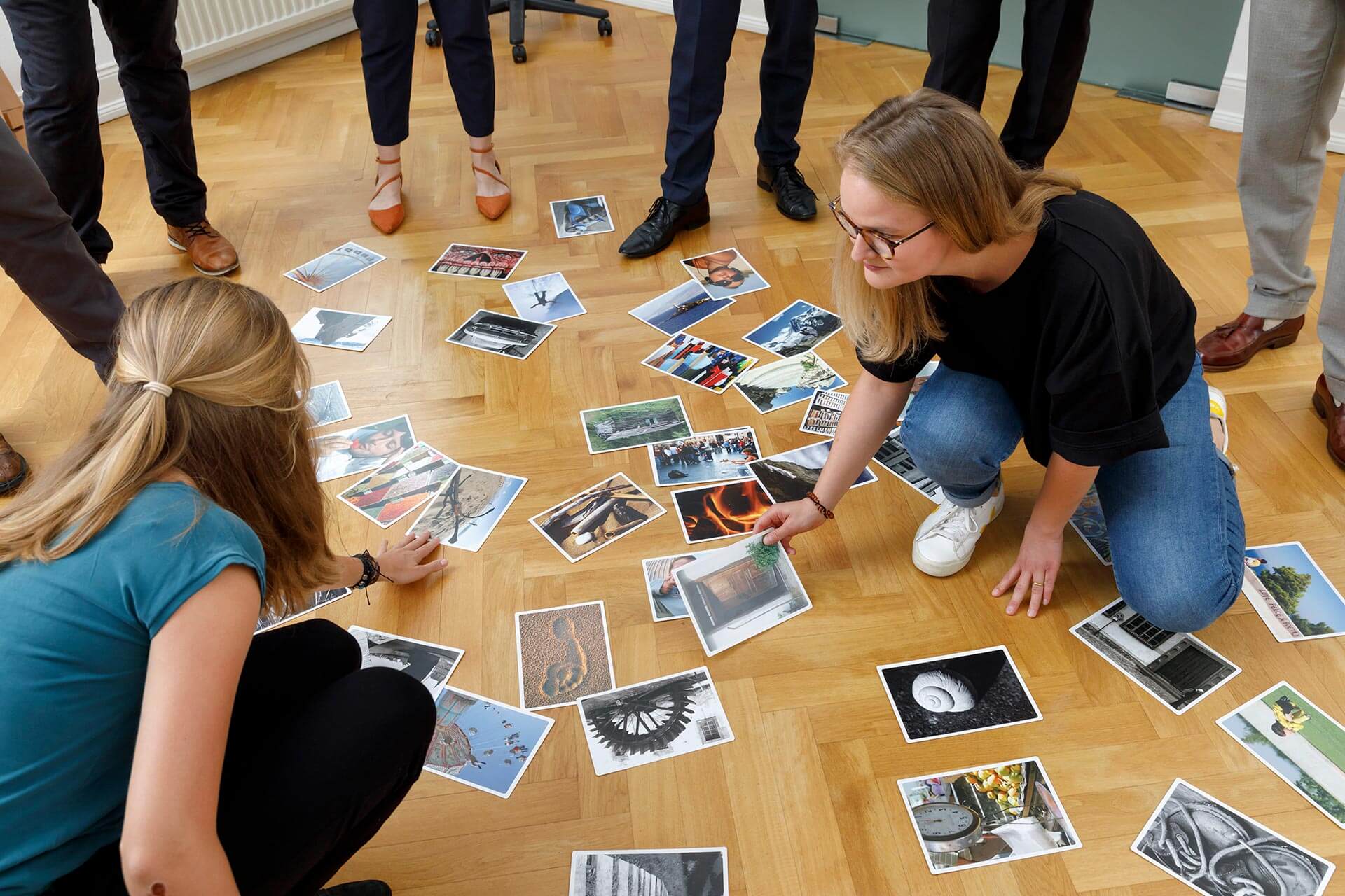 Szene Bildersammlung im moderierten Workshop
